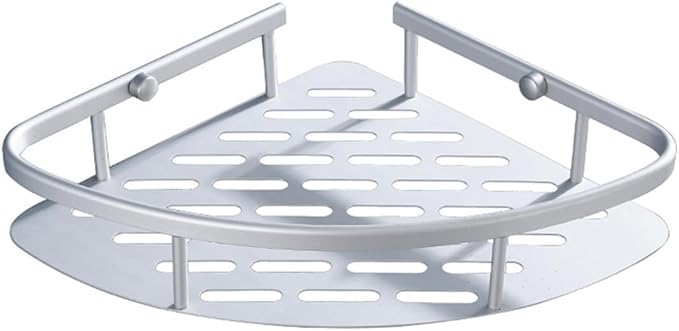 Zerodeko Hanging Shelves Corner Wall Shelves Bathroom Corner Holder Wall Mounted Bathroom Cabinet Collector Hanging Shelf Corner Shelf Stackable Punch Hole Tray
