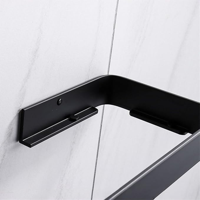 20Inches Bathroom Shelves, Wall Mounted Glass Shelf for Floating Shelf Tempered Glass Shelves 2 Tier Bathroom Wall Organizer(Matte Black)