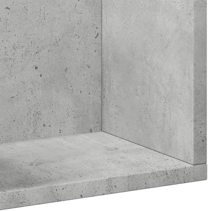 Wall Mounted Floating Shelves Set of 2, Concrete Grey Engineered Wood Storage Cabinets for Living Room, Office, Modern Display Organizer, 39 Inch