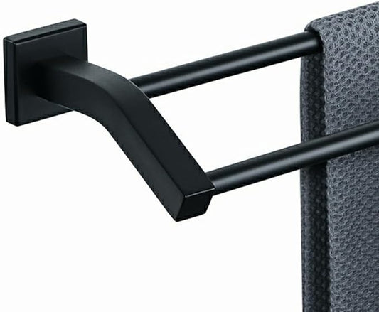 Alise Bath Double Towel Bars Towel Racks for Bathroom,Wall Mount Towel Holder 20-Inch Heavy Duty SUS304 Stainless Steel Towel Hanger Rail,Matte Black