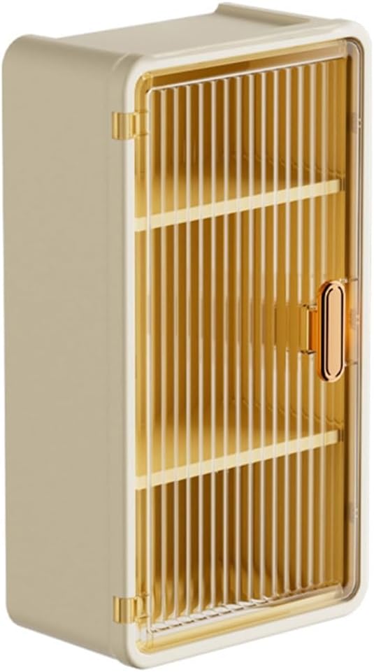 Wall-Mounted Bathroom Shelf with Waterproof Tissue Box,Multifunctional Storage Rack for Toiletries, Shampoo Organizer A