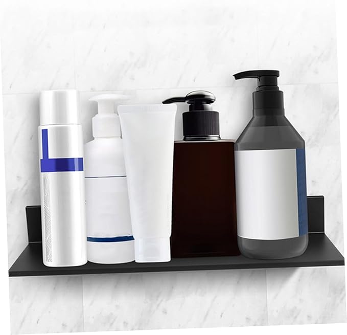 2pcs Metal Floating Shelf for Bathroom and Kitchen Storage Wall Mounted Organizer for Toiletries and Decor Easy Installation Versatile Use Any Room