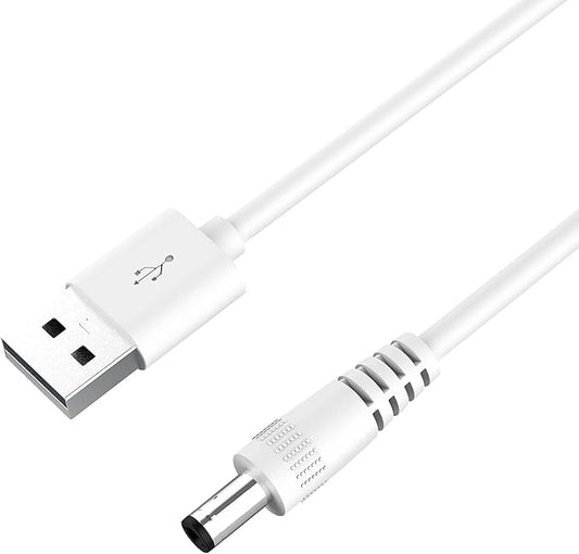 DEIOVWXS Lighted Makeup Mirror Replacement Charging Cable, DC 5.5 * 2.1 mm Switching Connector Charging Cord, 1A, 3.2ft (Only for Model MM-M Mirror)