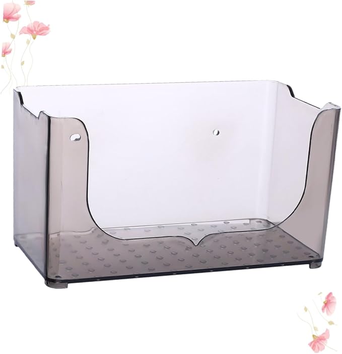 GLEAVI Transparent Bathroom Storage Box Wall Mounted Shelves for Bathroom Kitchen Organization Grey Capacity Unique Design for Shampoo Soap No Drilling Required Stylish