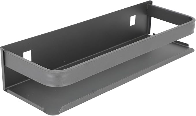 TANIQIACA Simple Aesthetic Wall Mounted Bathroom Rack, Multifunctional Floating Shelves for Bathroom Kitchen Storage, Sturdy Stainless Steel, Large Capacity, Strong Adhesive, No Drill Insta (30cm)