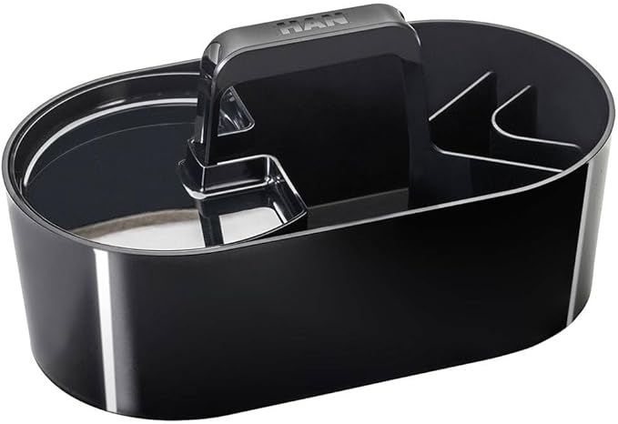 HAN Toolbox Loft 1200-13 with 4 Compartments Removable Storage Tray and Carry Handle Jet Black