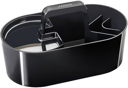 HAN Toolbox Loft 1200-13 with 4 Compartments Removable Storage Tray and Carry Handle Jet Black