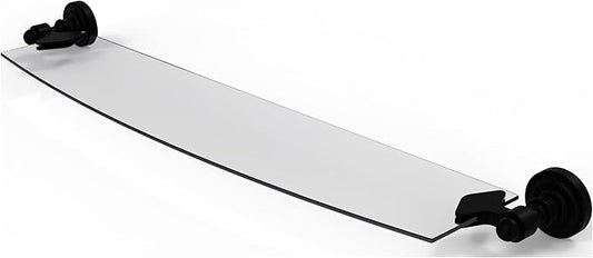 Allied Brass DT-33/24-BKM Dottingham Collection 24 Inch Glass Shelf, Matte Black