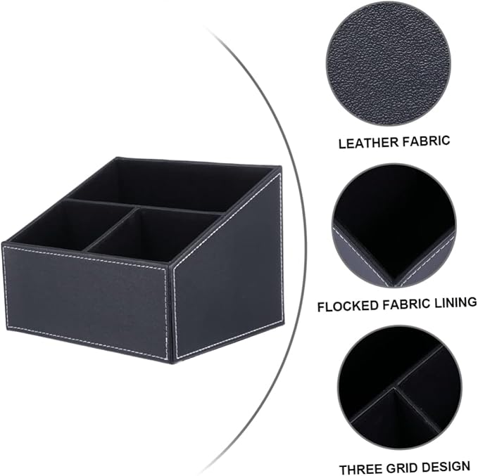 Uonlytech 1pc Creative Trapezoidal Storage Box for Desktop Practical Organizer for Remote Controls Mobile Phones and Office Supplies for Living Bedroom and Dressing Table
