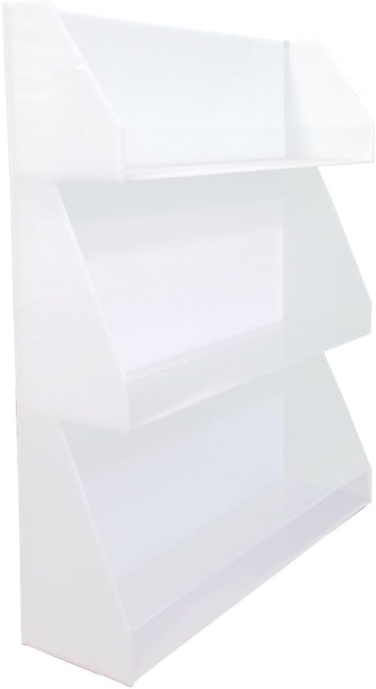 PANA White Acrylic Display Organizer Rack (Fits Nail Polish, Jars, Spices, and More)