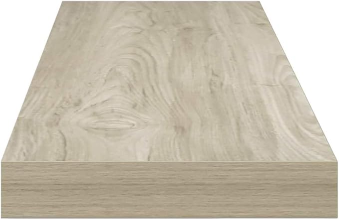Set of 2 Floating Wall Shelves, 31.5 Inch Modern Oak Finish Display Ledge for Bedroom Living Room Office, Heavy Duty MDF Storage Shelf