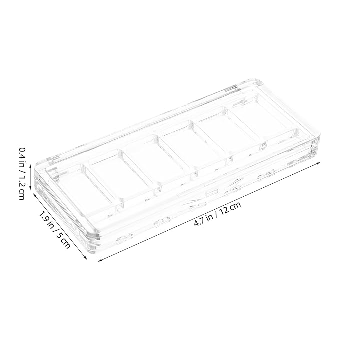 Lurrose Empty Lipstick Palette DLY Makeup Box for Women Portable Eyeshadow Pan Powder Blush Palette Dispensing Storage Boxes Transparent Highlighters Container