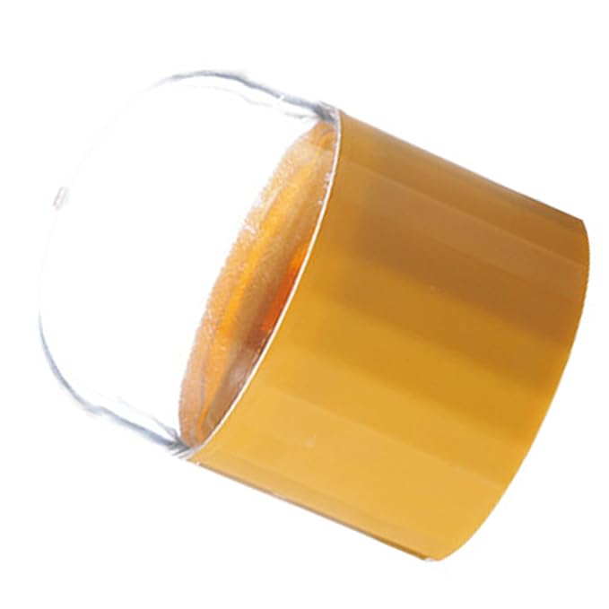 ZJchao Makeup Sponge Holder, Makeup Sponge Case, 3.1 x 2.3in Beauty Cosmetic Egg Organizer Case with Detachable Base and Clear Lid (Yellow)