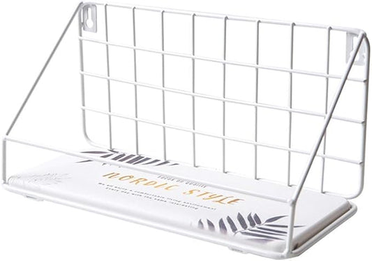 AGYH Bathroom Shelf Wall-Mounted Bathroom Vanity Storage Shelf (Two Styles) (Color : White, Size : 44cm)