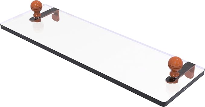 Allied Brass MA-1/16-ASP Mambo 16 Inch Glass Vanity Shelf with Beveled Edges, Autumn Sparkle