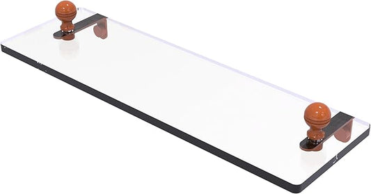 Allied Brass MA-1/16-ASP Mambo 16 Inch Glass Vanity Shelf with Beveled Edges, Autumn Sparkle
