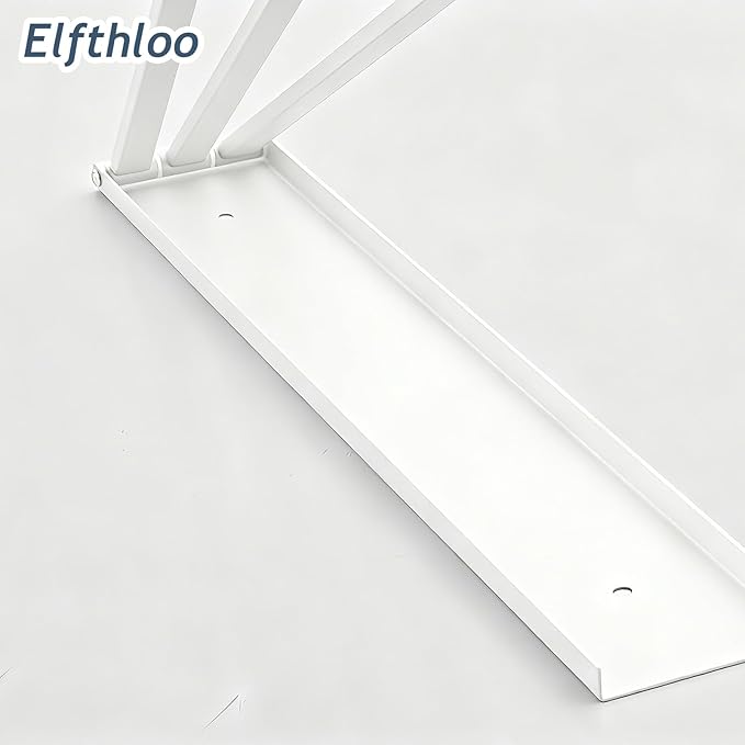 Small Swivel Foldable Towel Rack, Elfthloo 24cm(9.45 in) Rotating 3-Arm Towel Bar Rod, Space Saving Wall Mounted Holder, Stainless Steel Swing Out Hanger for Bathroom, Kitchen (1 Pack, White)