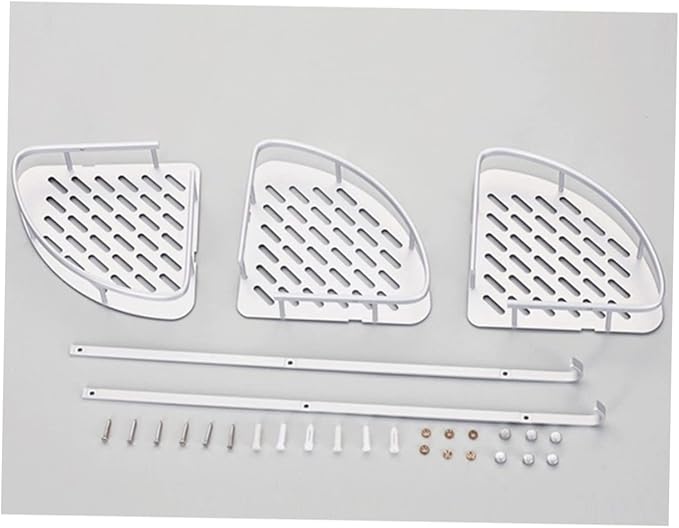 Zerodeko Rustproof Aluminum Triangle Shelf Easy Clean Wall Mounted Rack Bathroom Collector Storage