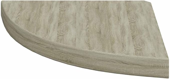 Corner Shelf Set of 2 Floating Shelves for Wall, 13.8 Inch Oak Wood Finish, Decorative Wall Mount Shelves for Bedroom, Living Room, and Office, Brown
