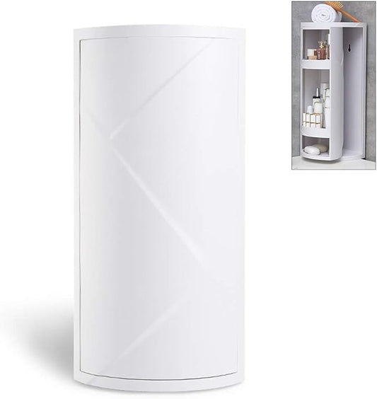 Multifunction Bathroom Kitchen Corner Locker Cosmetic Storage Rack Cabinet Storage Shelf Rotating Triangle Shelf