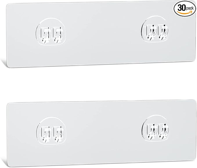 AKTECKE Shower Caddy Adhesive Replacement, No Drilling Transparent Adhesive Wall Hooks for Corner Shower Organizer Basket, Waterproof Adhesive Strip for Bathroom Shelf & Kitchen Rack