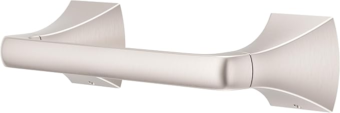 Pfister Bruxie Toilet Paper Holder, Bathroom Tissue Roll Holder, Wall-Mounted, Screw-in, Spot Defense Brushed Nickel Finish, BPHBIE0GS