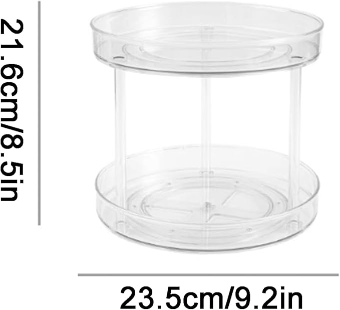 Removable Countertop Bathroom Shelf Plastic Rotatable Bathroom Shelf Transparent Removable Bathroom Shelf Multifunctional Large Capacity