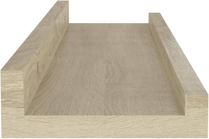 Wall Shelves 4 Pack Sonoma Oak Floating Shelves 15.7x3.5x1.2 Inches for Living Room Bedroom Kitchen Storage Display Organizer with Easy Installation