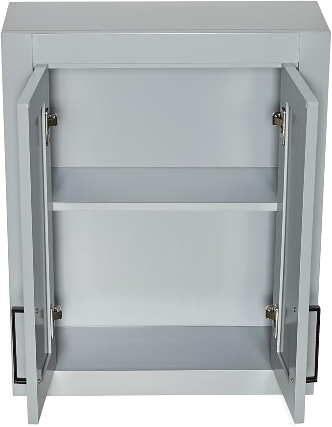 ARIEL Bathroom Wall Cabinet 26" H x 21" W x 8" D - Closed Door - Grey