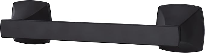 Pfister Venturi Toilet Paper Holder, Bathroom Tissue Roll Holder, Wall-Mounted, Screw-In, Matte Black Finish, BPHVNC0B