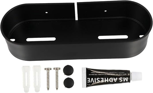 1pc Punch Wall-Mounted Metal Shelf for Bathroom and Kitchen Easy Install Storage Rack for Toiletries Soap and Creams Design