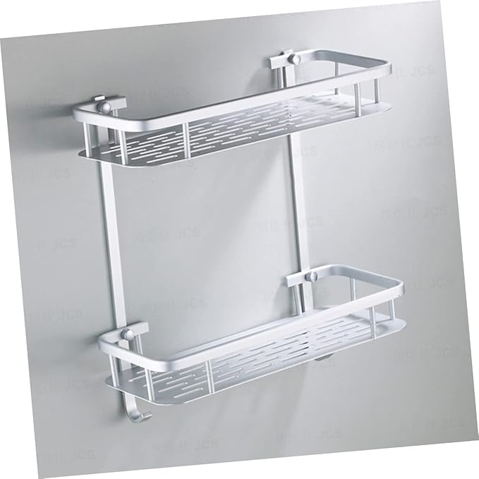 2tier Bathroom Shelves Wall Organizer Double Storage Rack Kitchen Storage Bathroom Shelf