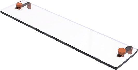 Allied Brass NS-1/22-ASP 22 Inch Glass Vanity Shelf with Beveled Edges, Autumn Sparkle