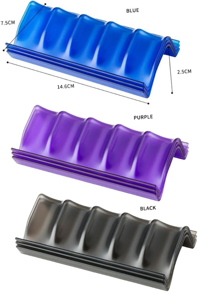 SHINEOFI 5 Slots Essential Oil Bottle Storage Rack Bathroom Counter Organizer Foldable Plastic Rack
