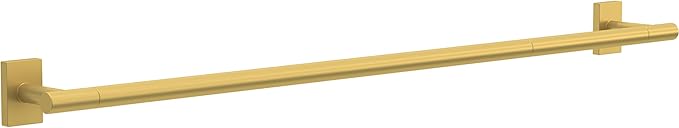 Franklin Brass Hartwell (1-Pack) 18'' Towel Rack w/ 6" Extender for Bathroom Satin Gold Towel Bar for Bathroom Wall Mounted Towel Holder Rod HRT26-SG