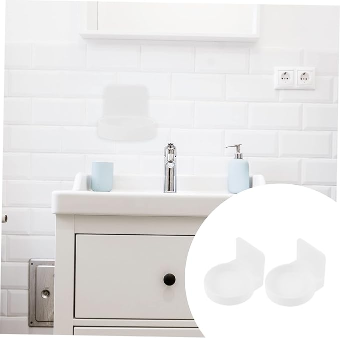 ABOOFAN 2sets 2pcs Wall Mounted Bathroom Storage Rack Nail Toiletry Shelf for Jewelry and Items Elegant Design for Home Decor for Rental Houses 2pcs*2