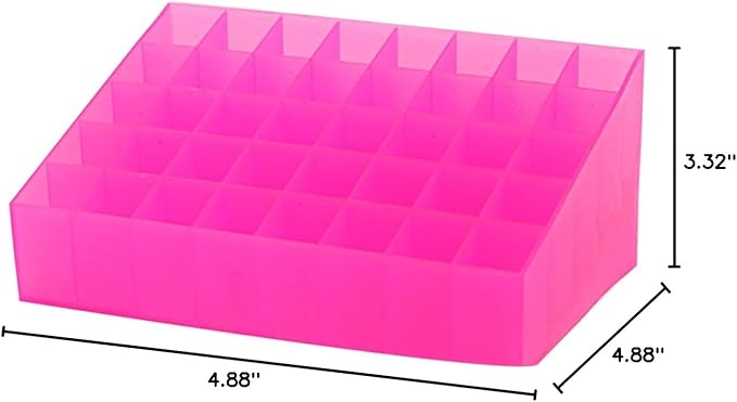 Vanity Makeup Holder 40 Slots Lipstick Storage Box Organizer for Travel Home Desk Modern Design