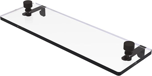 Allied Brass FT-1/16-ORB Foxtrot 16 Inch Glass Vanity Beveled Edges Shelf, Oil Rubbed Bronze