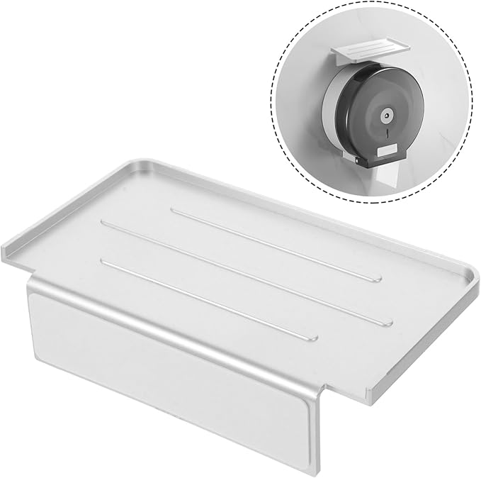 Hemobllo 2pcs Bathroom Phone Holder Wall Mounted Storage Shelf for Easy Access Shower No Drill Installation Design for Versatile Use Finish Corner Organizer for Bathroom