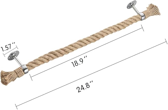YJ YANJUN Nautical Bathroom Decor - Rope Towel Racks for Bathroom Wall Mounted