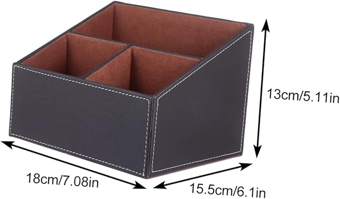 Uonlytech Trapezoidal Storage Sundries Case Creative Desktop Organizer Home Storage Box Filing Boxes Lids Leather Flannelette Lining