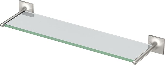 Gatco 5596 Waterline Glass Shelf, Satin Nickel