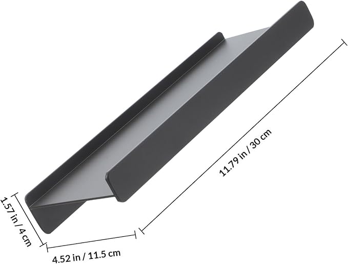 Metal Floating Shelf 30cm Wall Mounted Bathroom Organizer Rack Gun Gray Aluminum Alloy Storage Shelf for Toiletries and Makeup Bathroom Wall Shelving