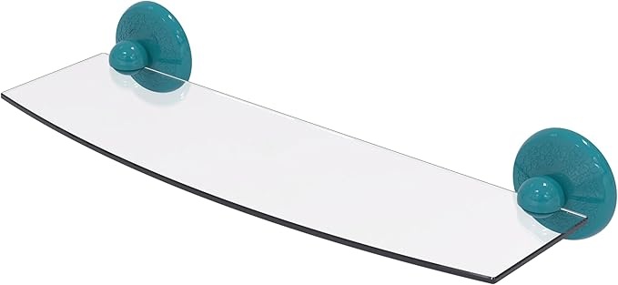 Allied Brass PMC-33/18-GLT Prestige Monte Carlo Collection 18 Inch Glass Shelf, Glokzin Teal