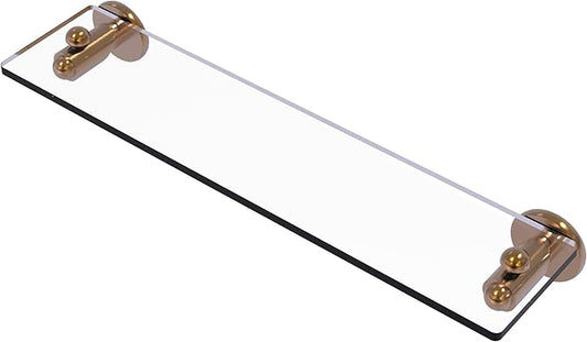 Allied Brass SH-1/22-BBR Soho Collection 22 Inch Glass Vanity Beveled Edges Shelf, Brushed Bronze