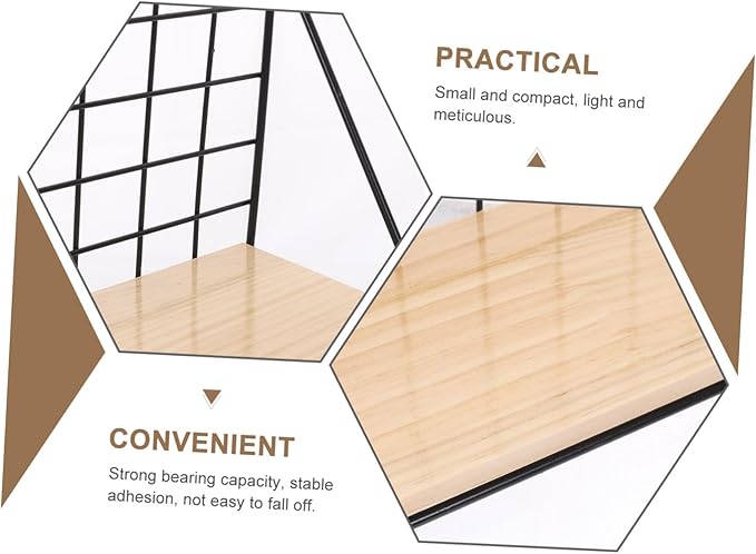 VOSAREA 1Pc Large Wall Rack Multifunctional Bathroom Shelf for Home Storage Easy to Clean Install Strong Adhesion Breathable Design Decorative Practical