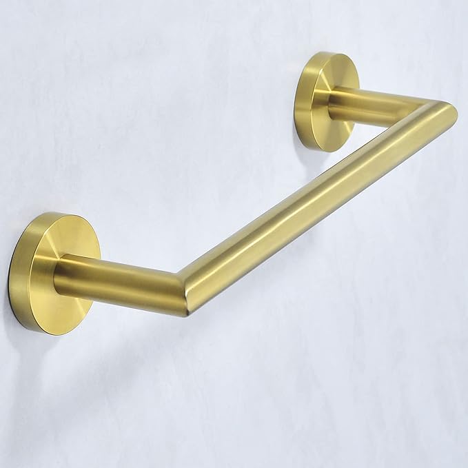12 Inches Hand Towel Bar Bathroom Towel Holder SUS304 Stainless Steel Bath Towel Rack Dish Cloths Hanger Wall Mount Brushed Gold,96018-2-12BG.