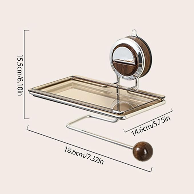 Suction Cup Wall Mounted Bathroom Shelf Easy Installation Rust Stainless Steel Organiser Stainless Steel Bathroom Storage