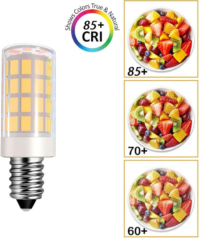 LED Makeup Mirror Bulb Replacement Mirror for Cosmetic Vanity Makeup Mirror with Single Double Sided Lighted Magnification,4W Equivalent to 40W Incandescent Bulb (2-Pack Warm White)
