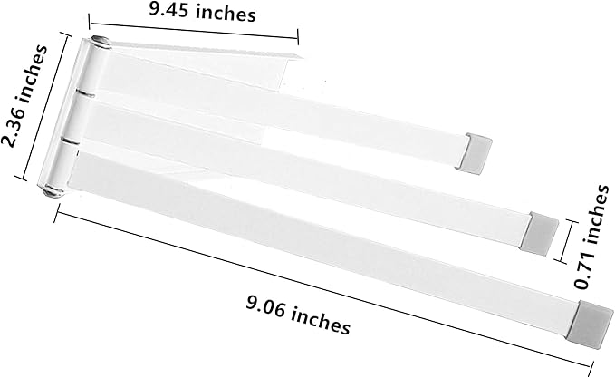 Swing Towel Holder Rack White, Wall Mounted Towel Bar Swivel with 3-Arm for Bathroom Kitchen Storage